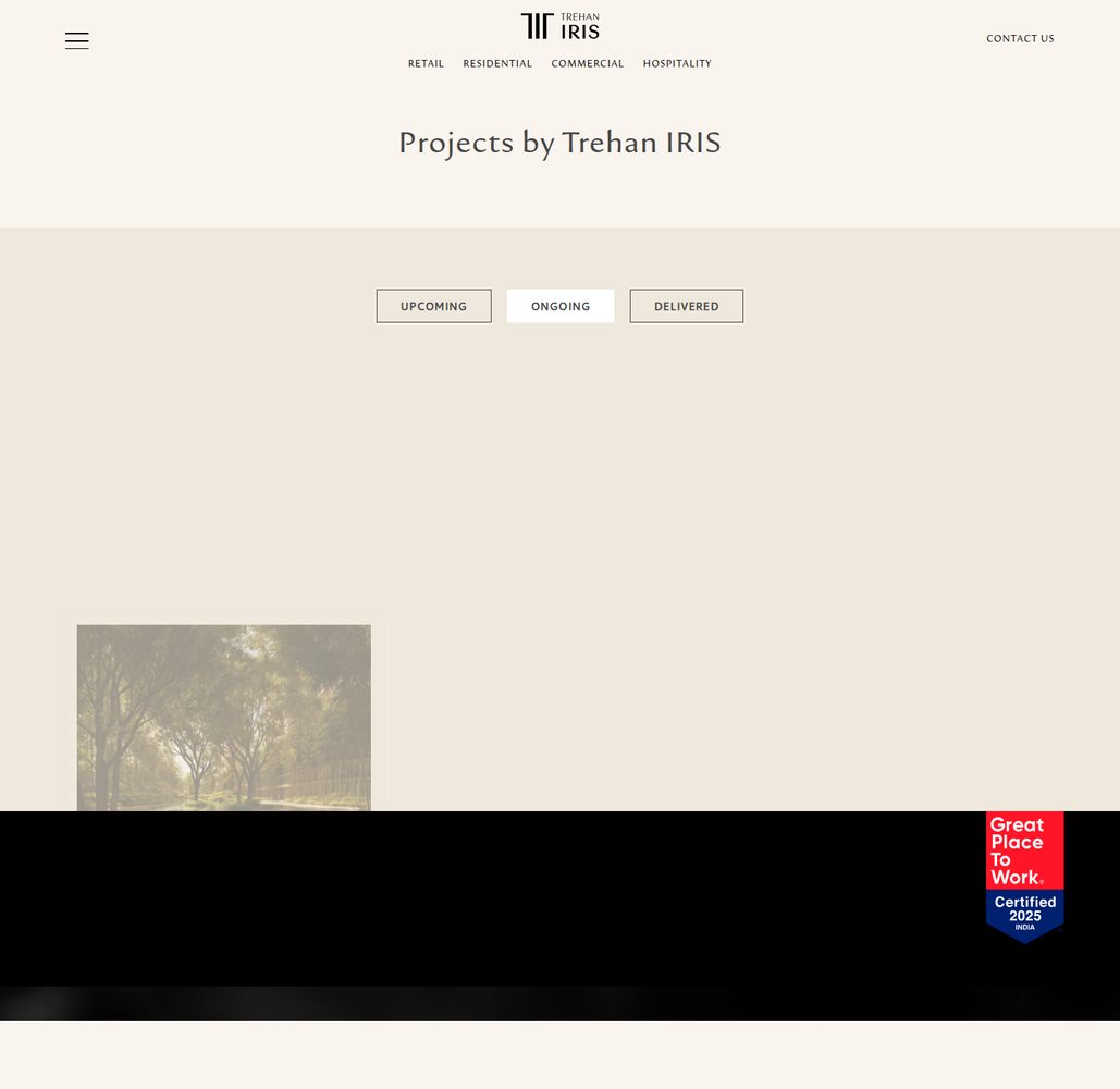 Residential projects listing screenshot